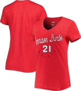 G-III 4HER BY CARL BANKS Women's G-III 4Her by Carl Banks Red Harrison Burton Bump & Run V-Neck T-Shirt