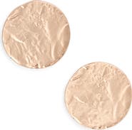 Karine Sultan Textured Medallion Stud Earrings