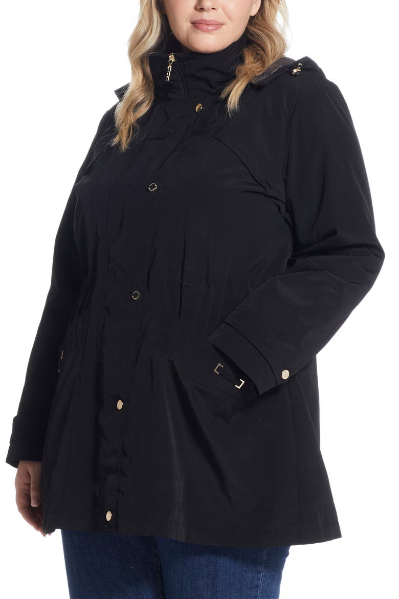 Water Resistant Rain Jacket, Alternate, color, BLACK