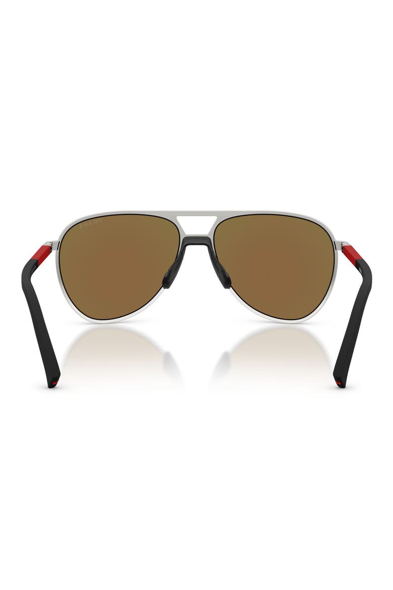 59mm Pilot Sunglasses, Alternate, color, SILVER / LIGHT GREEN BLUE
