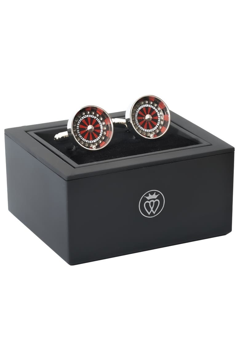 Roulette Wheel Cufflinks, Alternate, color, Novelty Casino-Inspired Luxury