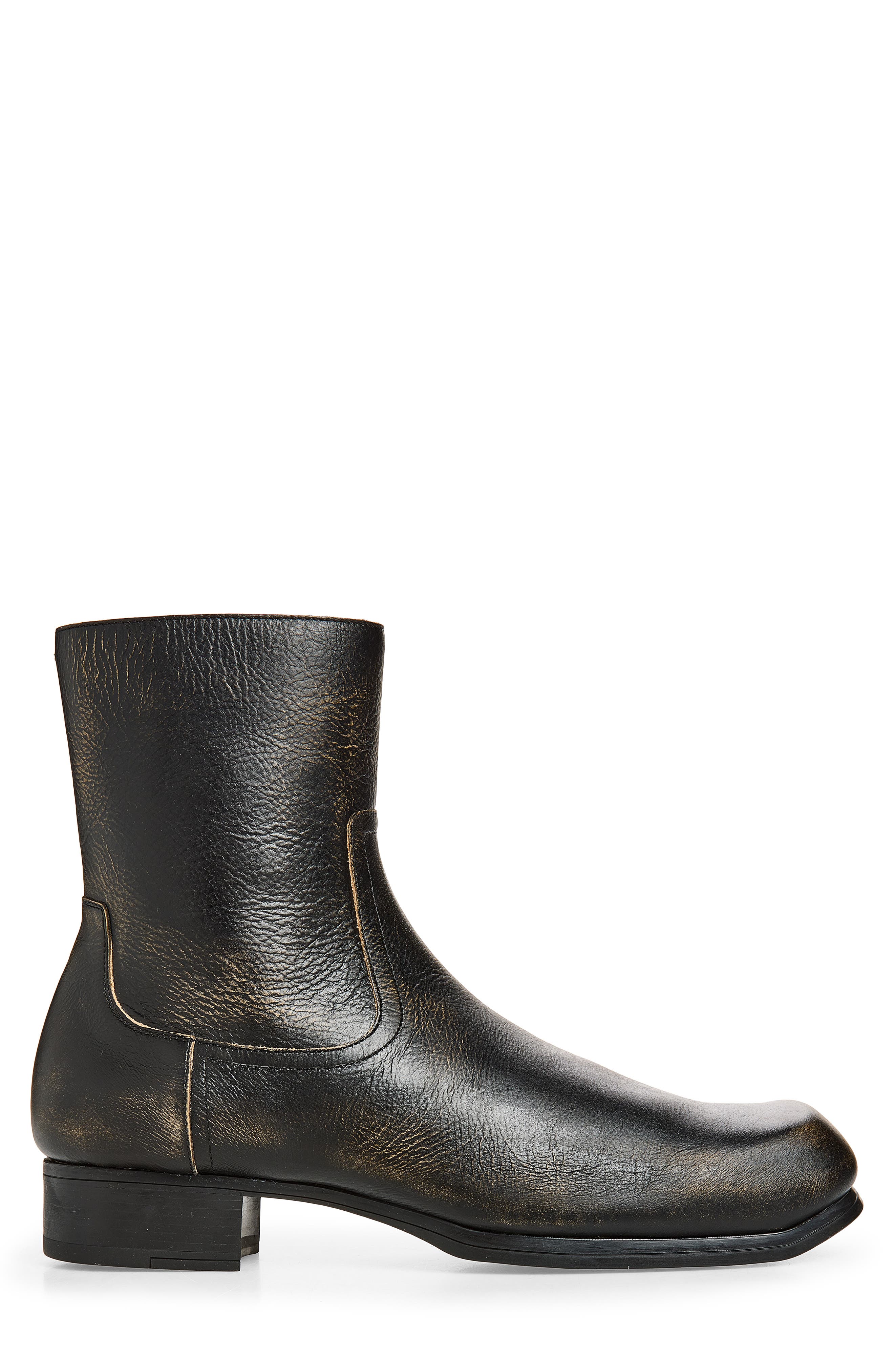 Float Leather Ankle Boot, Alternate, color, NATURAL/ BLACK