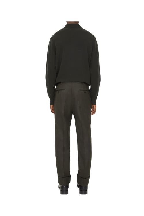 Burberry Wool Tailored Trousers In Brown