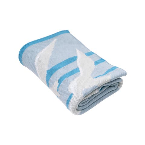 Seagulls in Flight Knit Throw Blanket