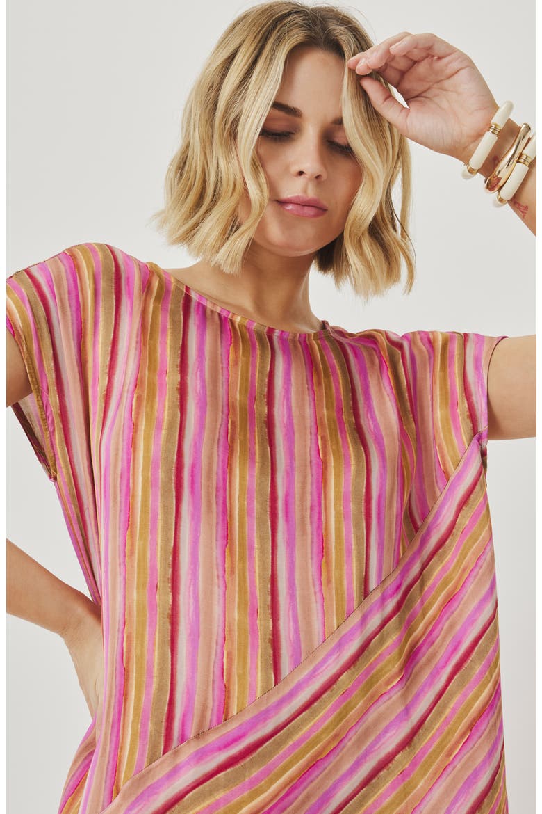 Kelsea Stripe Minidress, Alternate, color, FUCHSIA PINK/ MULTI