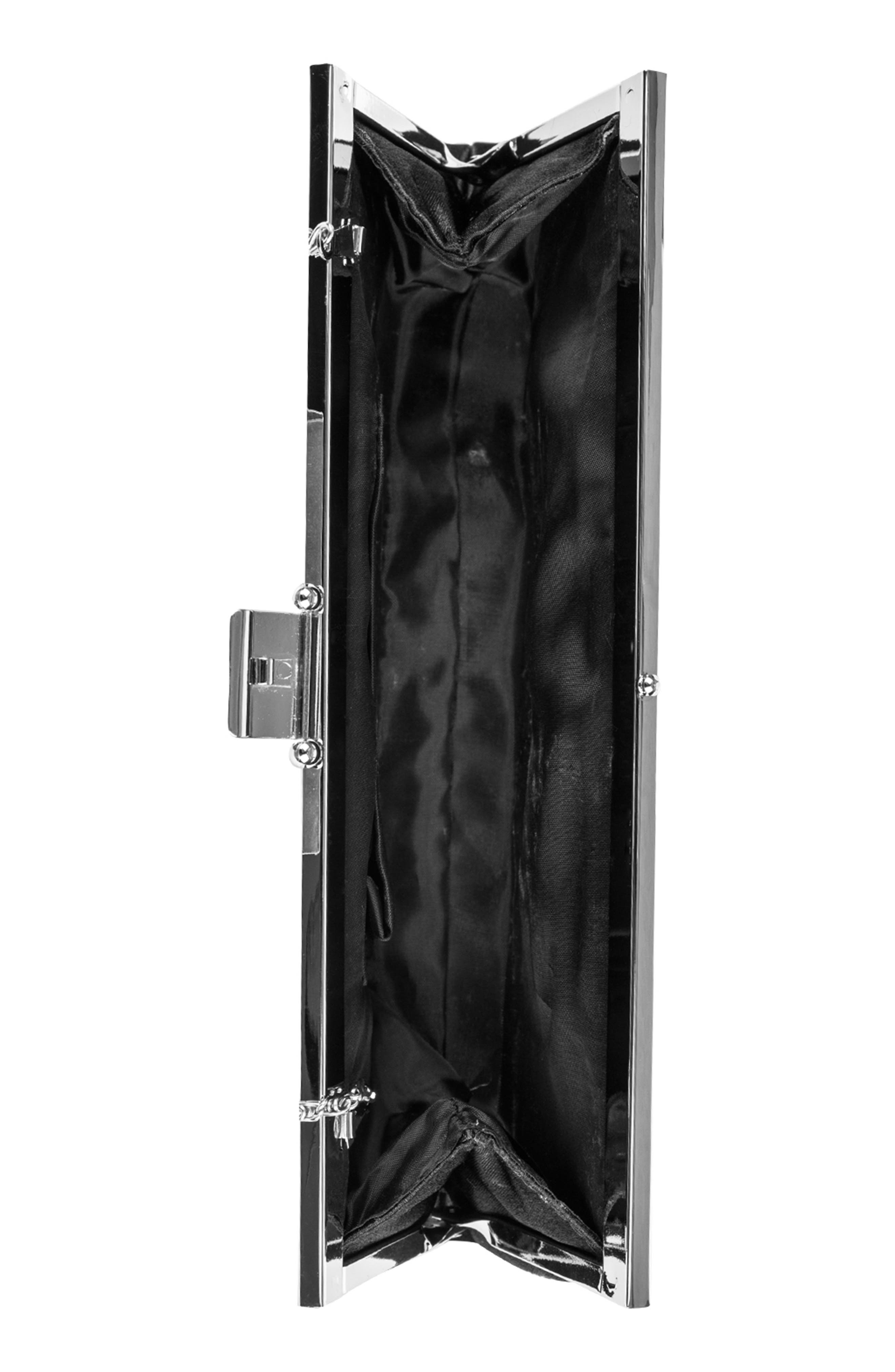 Jessica McClintock Pleated Satin Clutch, Alternate, color, 