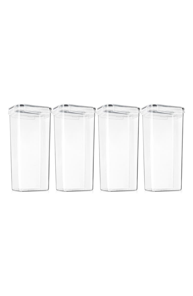 SORBUS 4-Pack Airtight Dry Food Storage Containers, Alternate, color, Clear