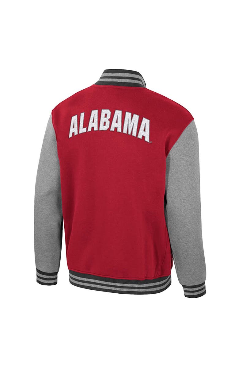 COLOSSEUM Men's Colosseum Crimson Alabama Crimson Tide Ambi-Turner Full-Zip Varsity Jacket, Alternate, color, Crimson