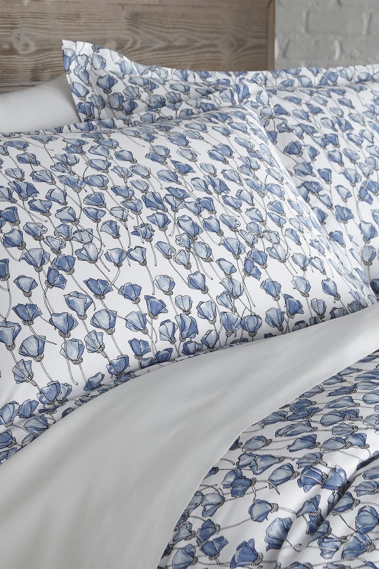 Premium Collection Ultra-Soft 300 Thread-Count Cotton Duvet Cover Set, Alternate, color, FOREVERMORE BLUE
