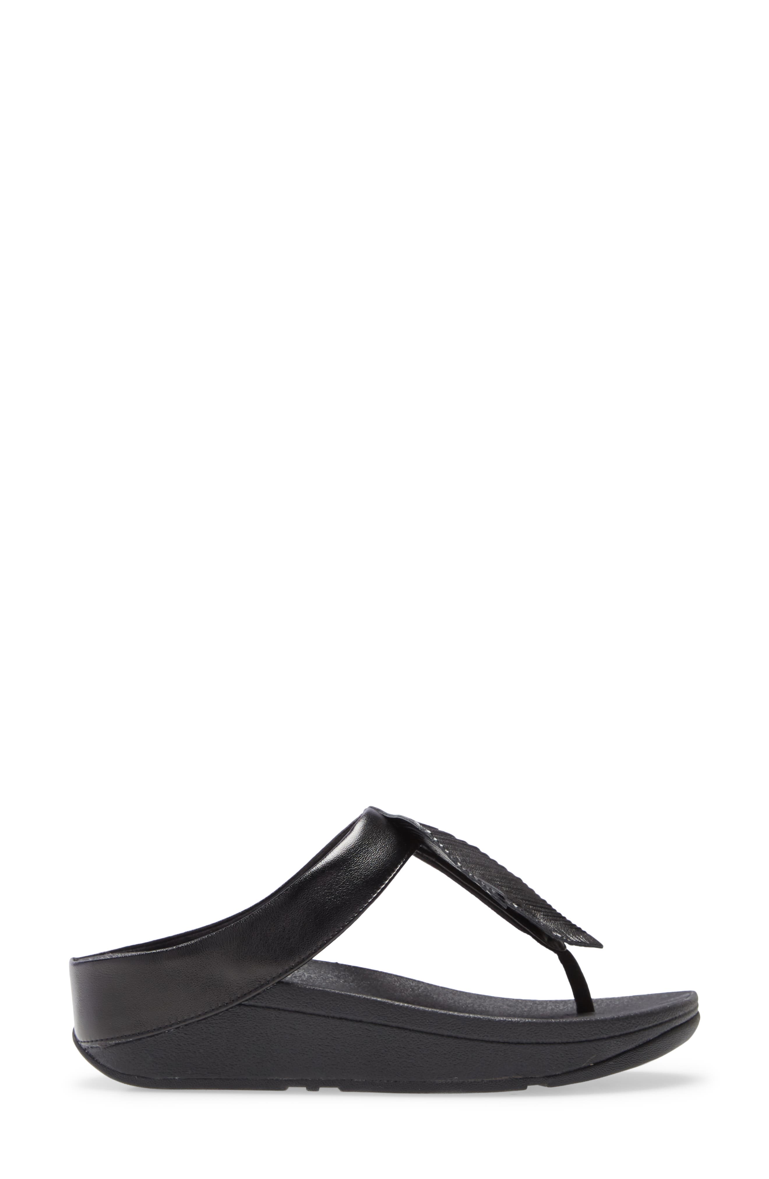 FitFlop Fino Feather Flip Flop, Alternate, color, 