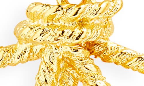Kenneth Jay Lane Oversized Bow Drop Earrings In Gold
