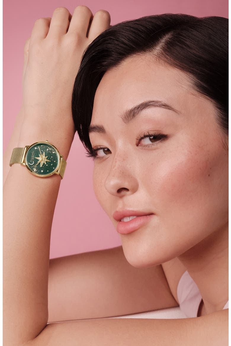 Celestial Nova Bracelet Watch, 35mm, Alternate, color, GOLD/ GREEN