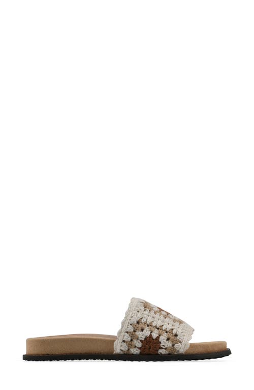 Cliffs By White Mountain Maxim Slide Sandal In Cream Multi Fabric