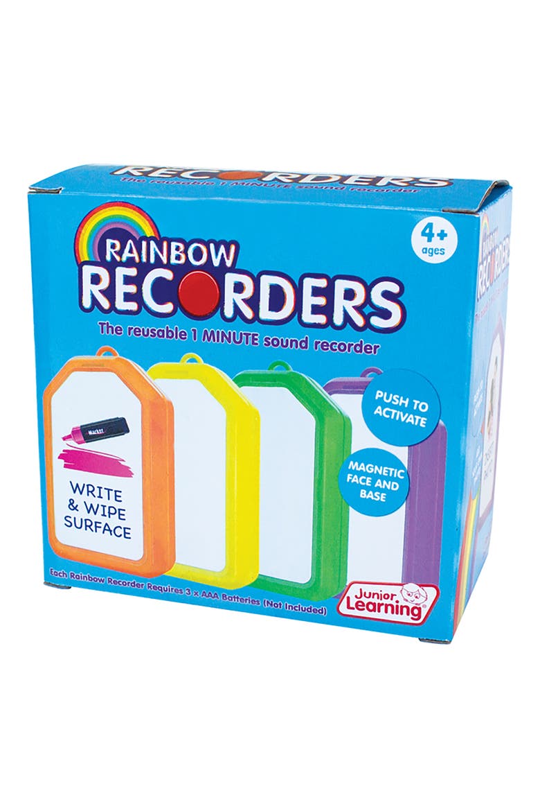 Rainbow Recorders 4pk, Alternate, color, Multicolored