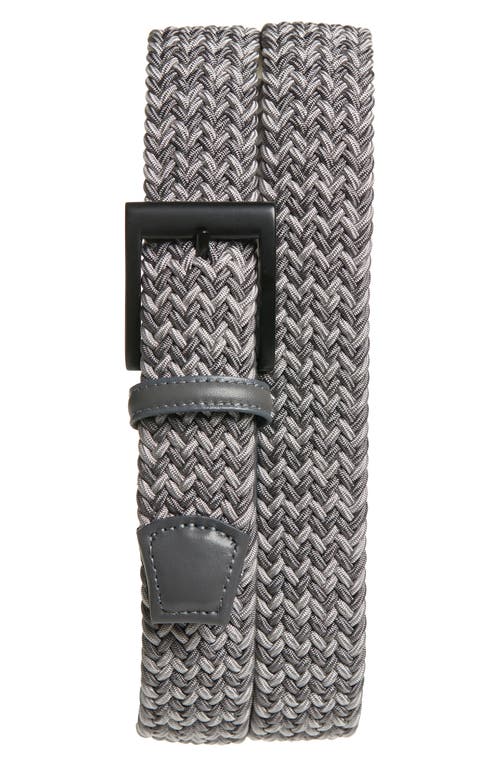 Torino Braided Chevron Stretch Belt in Grey Multi  product