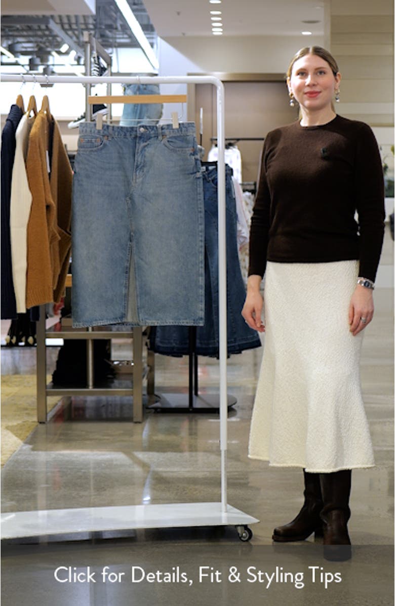 Denim Midi Skirt, sales video thumbnail