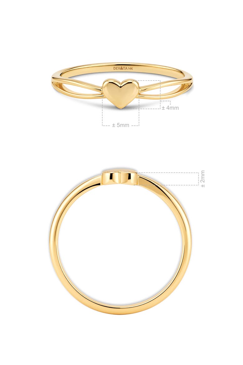Heart Knot Ring in 14K Gold, Alternate, color, Gold