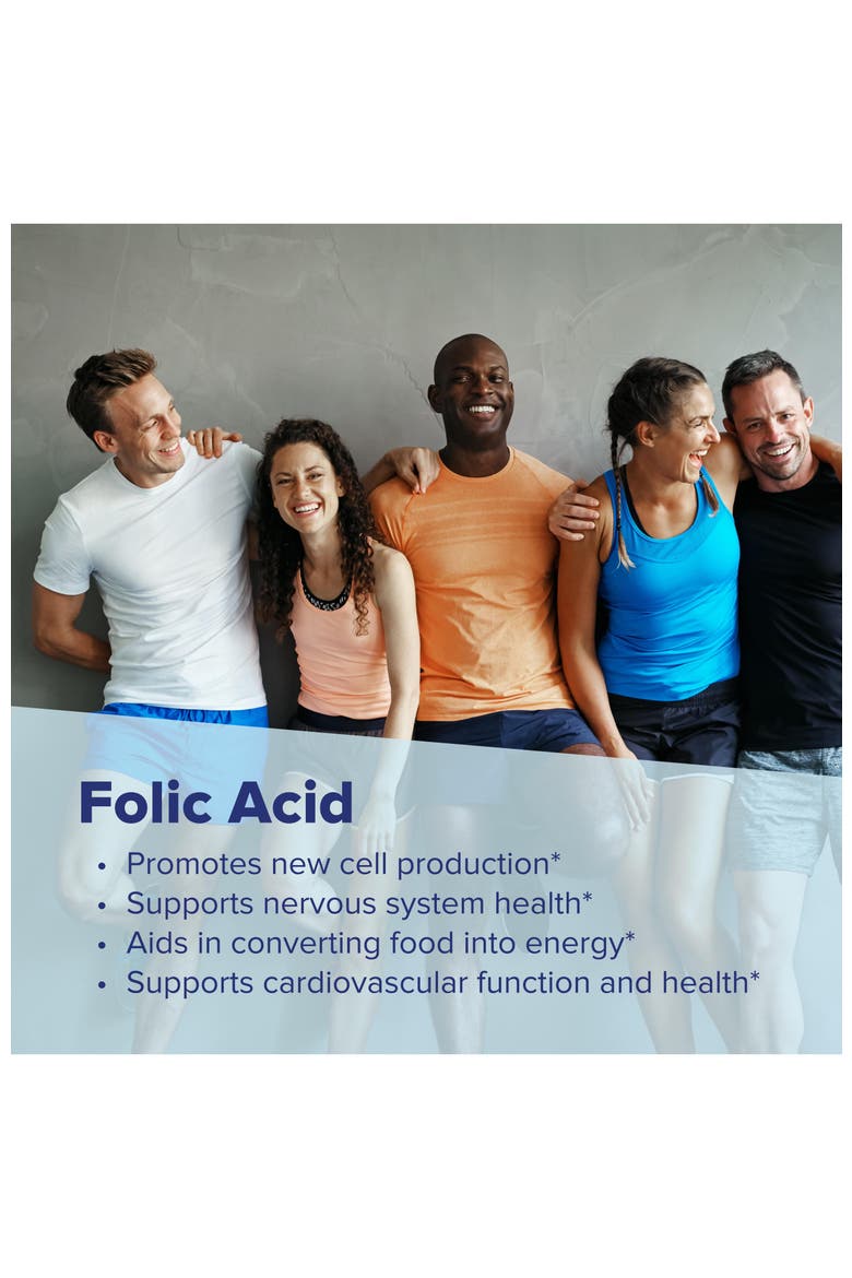 Folic Acid Sublingual Tablets with B-12 and Vitamin D-3, Alternate, color, White
