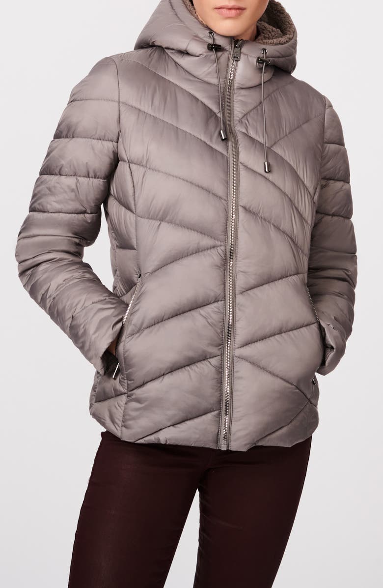 Bernardo High-Pile Fleece Lined Hooded Puffer Jacket, Alternate, color, 