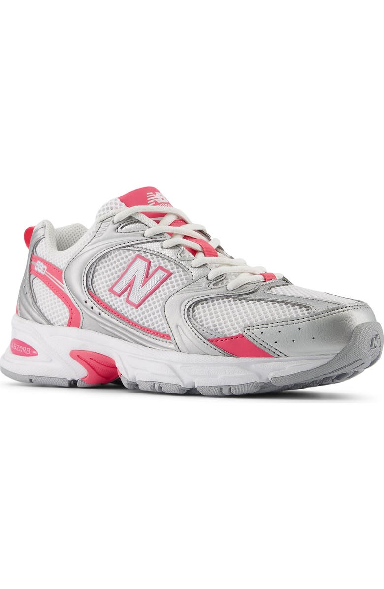 New Balance Gender Inclusive 530 Sneaker, Main, color, Silver Metallic/ Dragon Berry