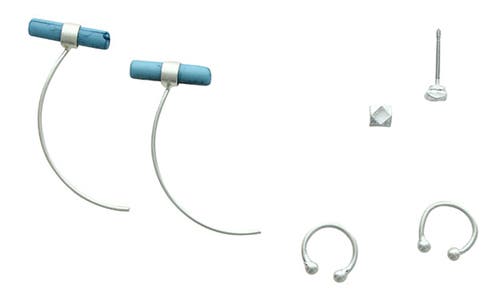 Olivia Welles Mixed Drop, Stud & Ear Cuff Earring Set In Metallic