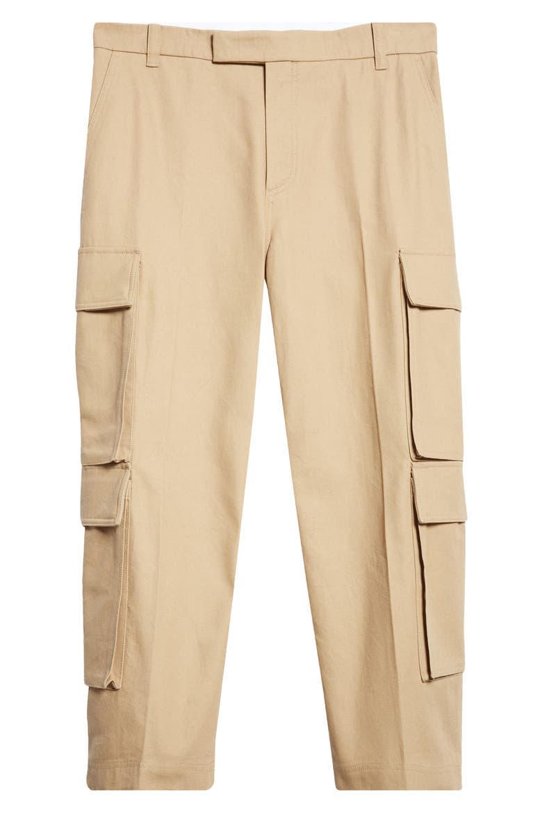 Washed Cotton Utility Chino Cargo Pants, Main, color, CAMEL