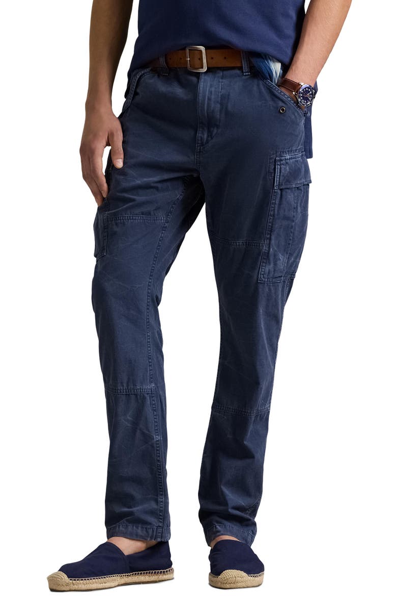 Polo Ralph Lauren Slim Fit Garment Dyed Twill Cargo Pants, Main, color, 