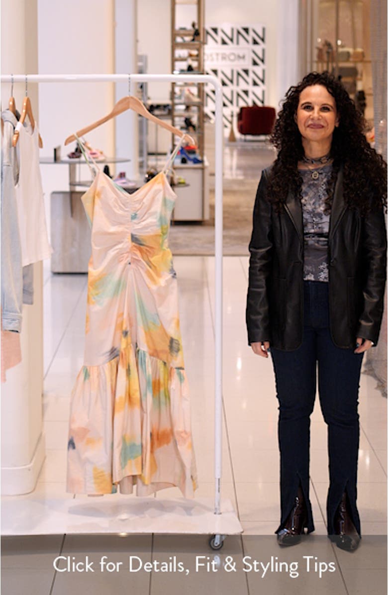 Lindsey Floral Print A-Line Dress, sales video thumbnail