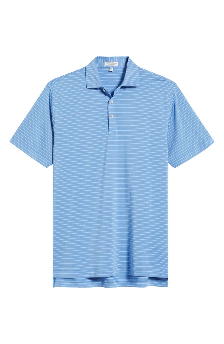 Peter Millar Winston Stripe Performance Piqué Polo, Alternate, color, Evening Tide