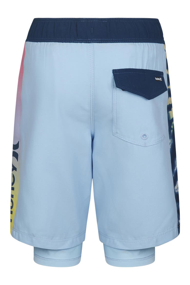 Kids' Print Panel Swim Trunks, Alternate, color, BLUE DREAM