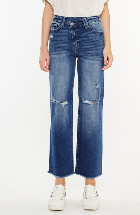 Mollie High Rise 90's Criss Cross Jeans
