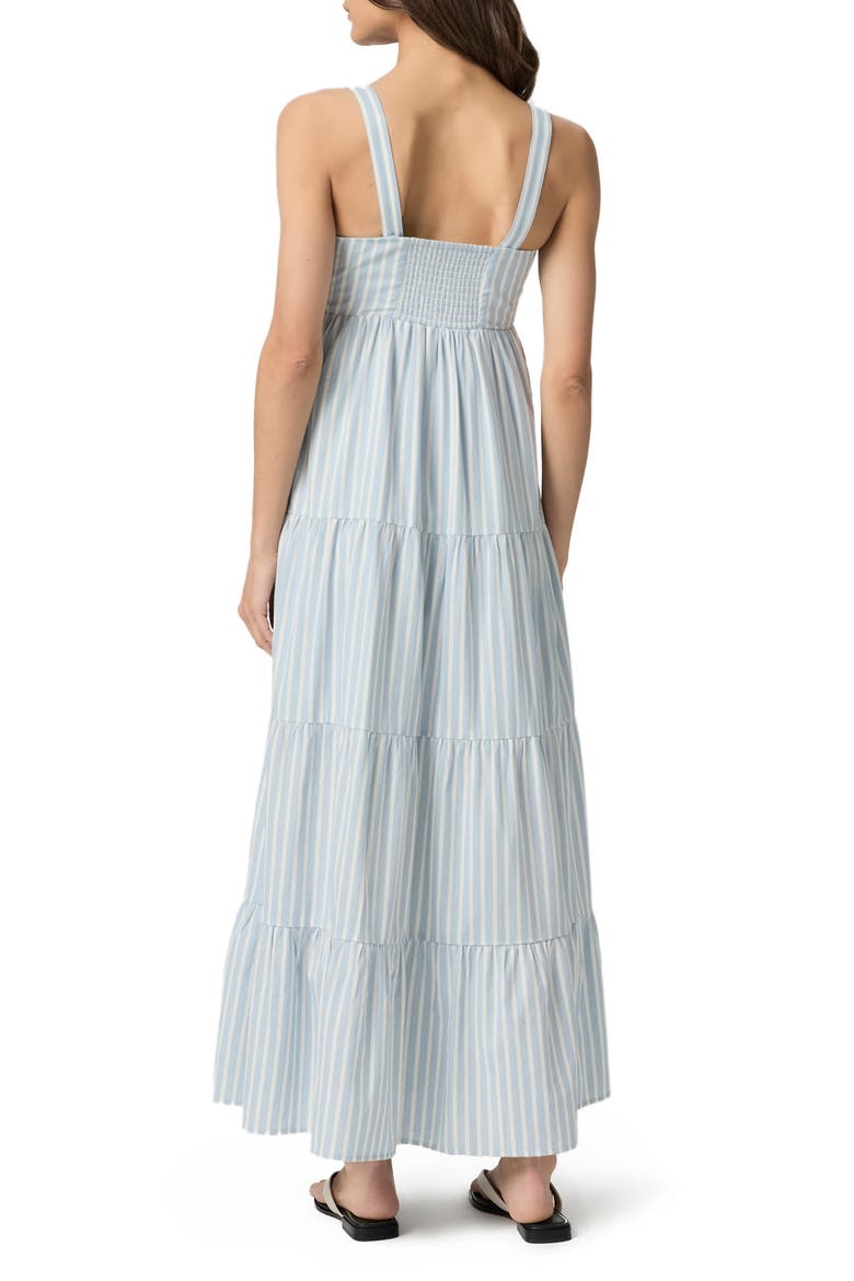 Ginseng Stripe Tiered Cotton Maxi Sundress, Alternate, color, BLUE/ WHITE