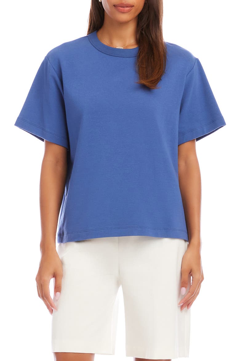 French Terry T-Shirt, Main, color, BLUE