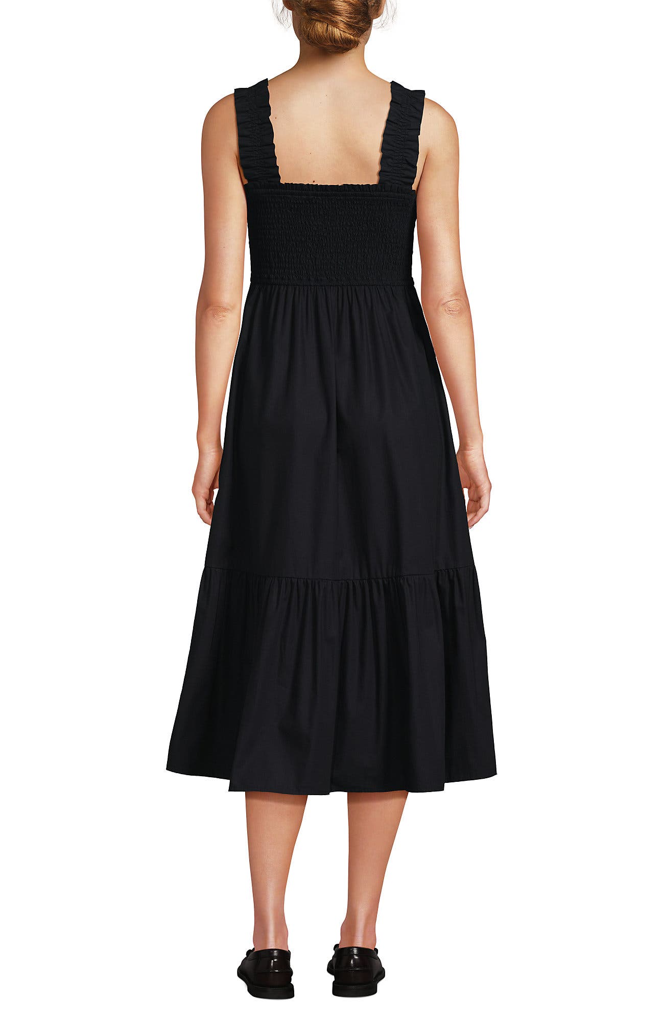 Cotton Poplin Ruffle Smocked Dress - image 2