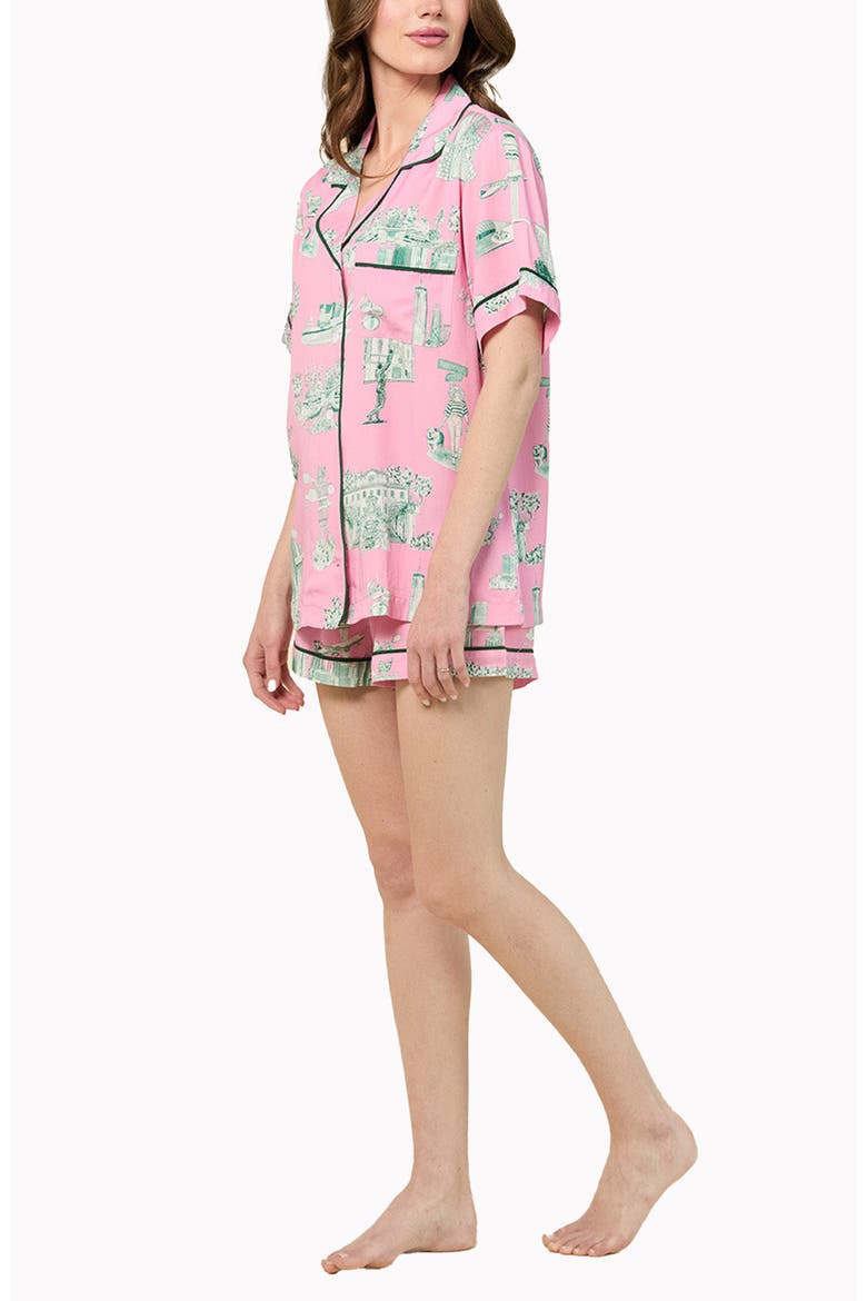 Atlanta Toile  Shorts Set, Alternate, color, Pink