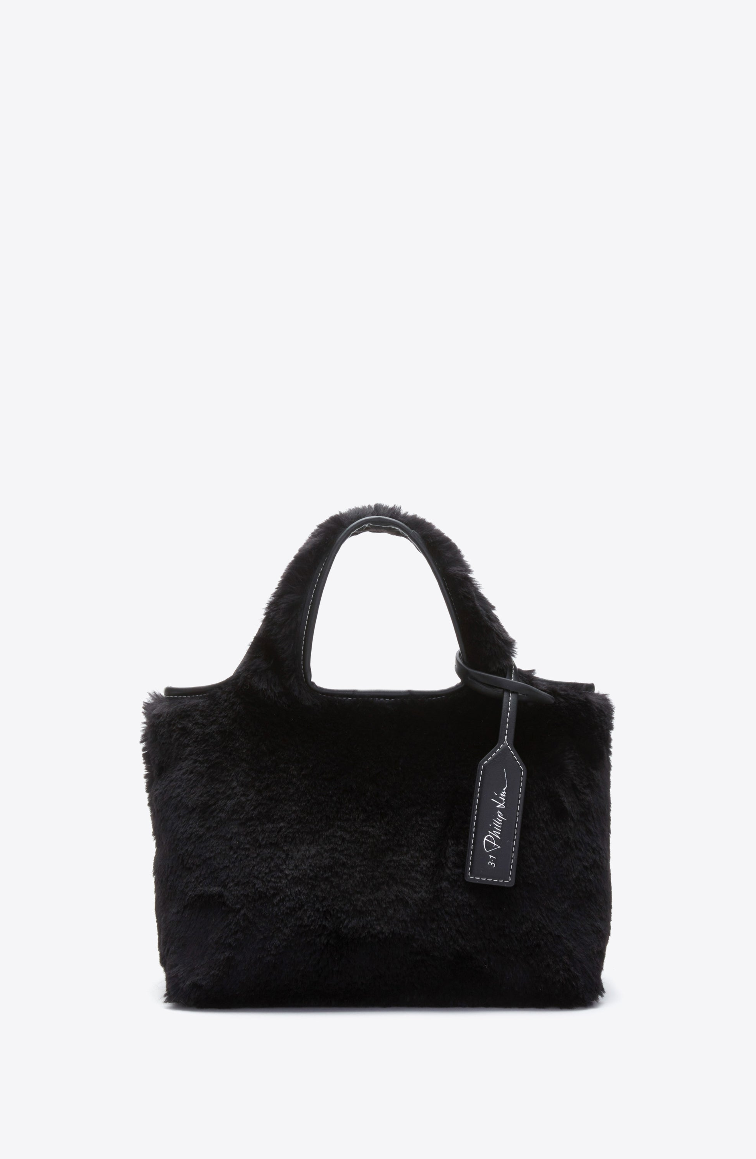 3.1 Phillip Lim Faux Fur Mini Market Tote in Black 