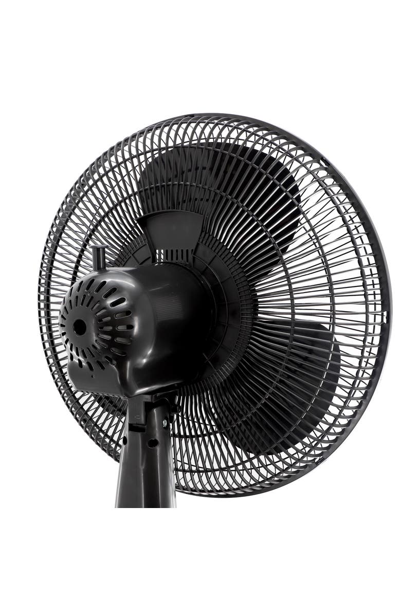 Vie Air 16 Inch 3 Speed Oscillating Stand Fan with Remote Control, Alternate, color, Black