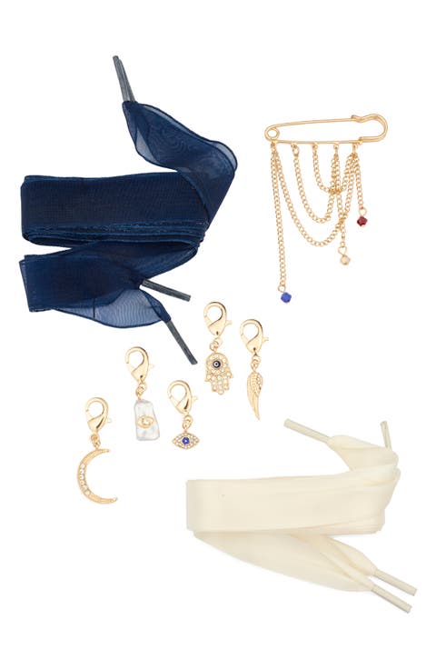 Evil Eye 8-Piece Shoe Lace Charm Set