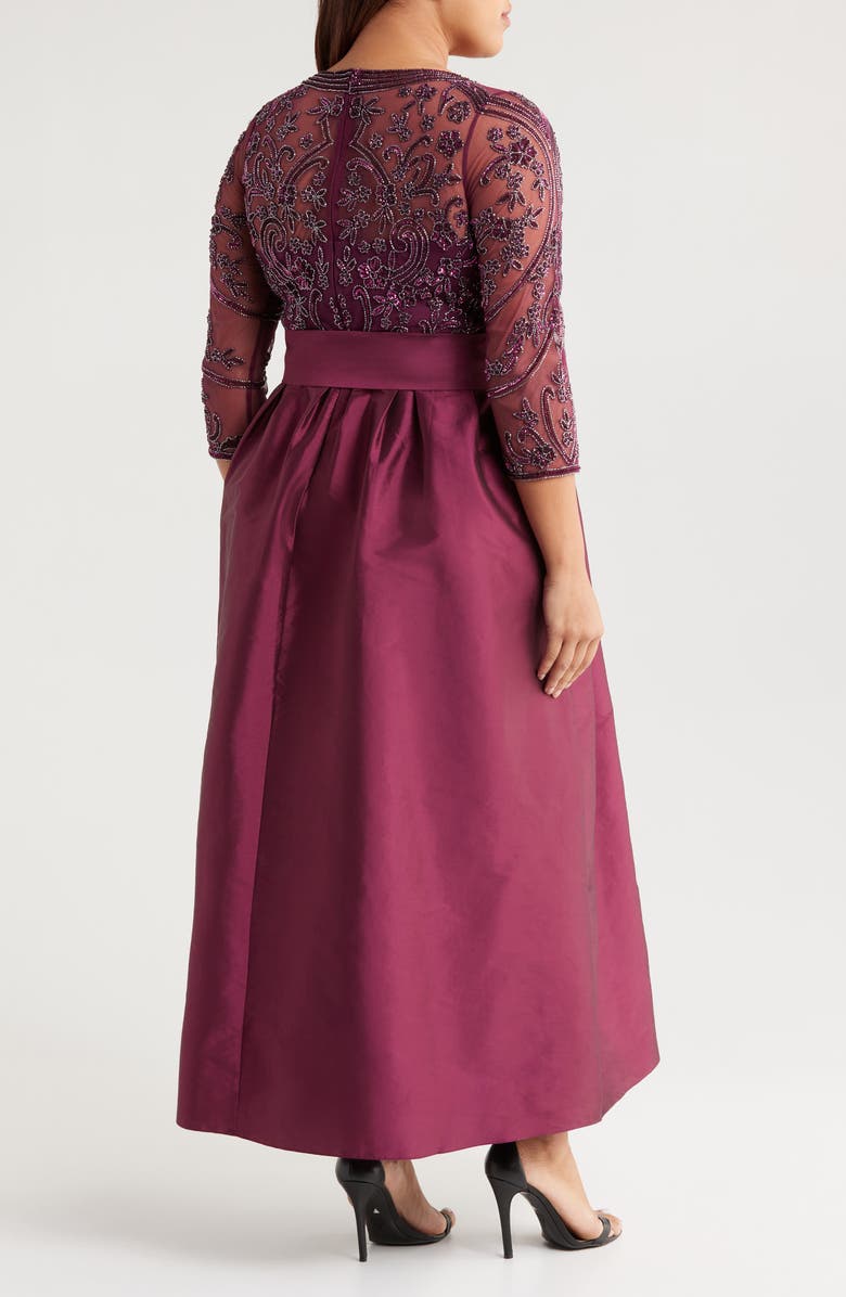 Pisarro Nights Beaded Taffeta Gown, Alternate, color, 