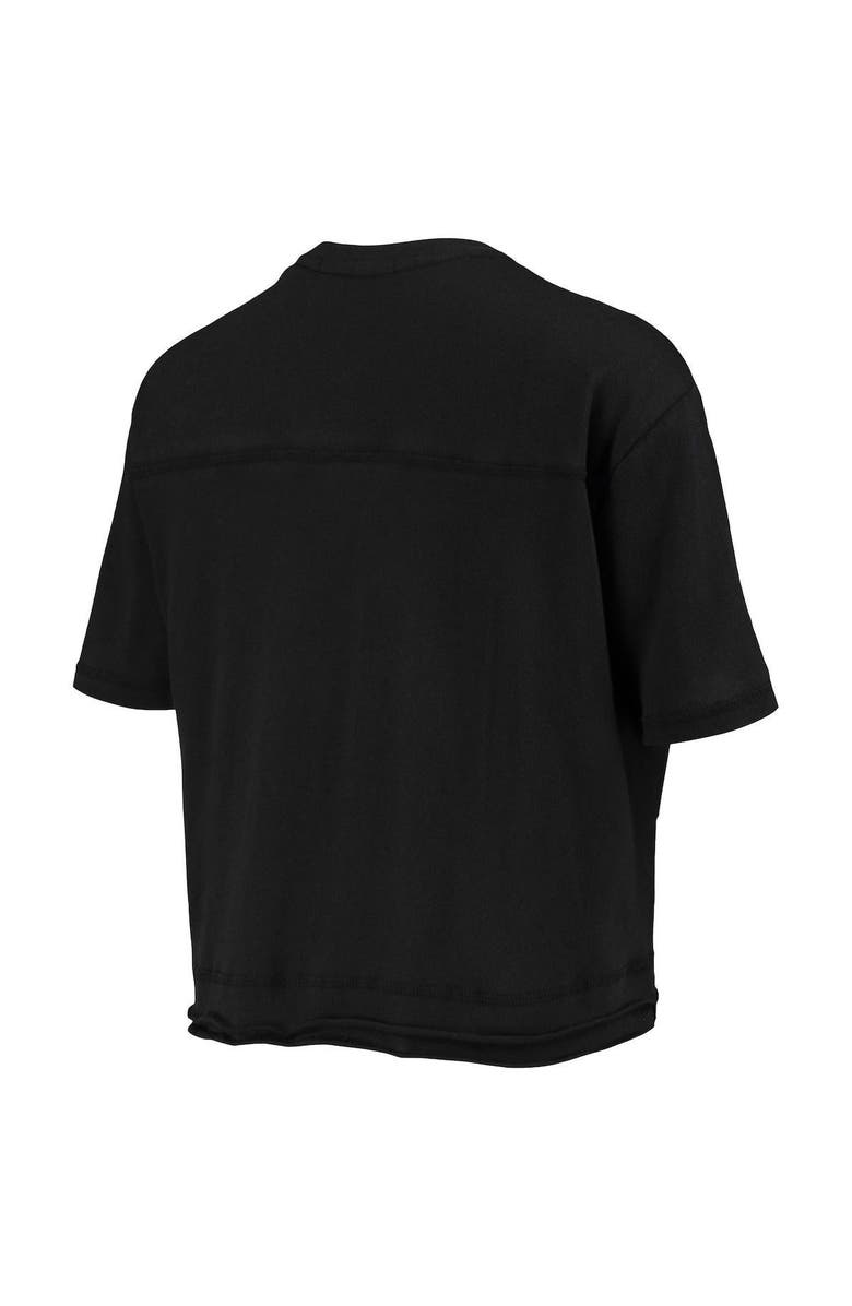 Junk Food Women's Junk Food Black Brooklyn Nets Gradient Crop Top, Main, color, 