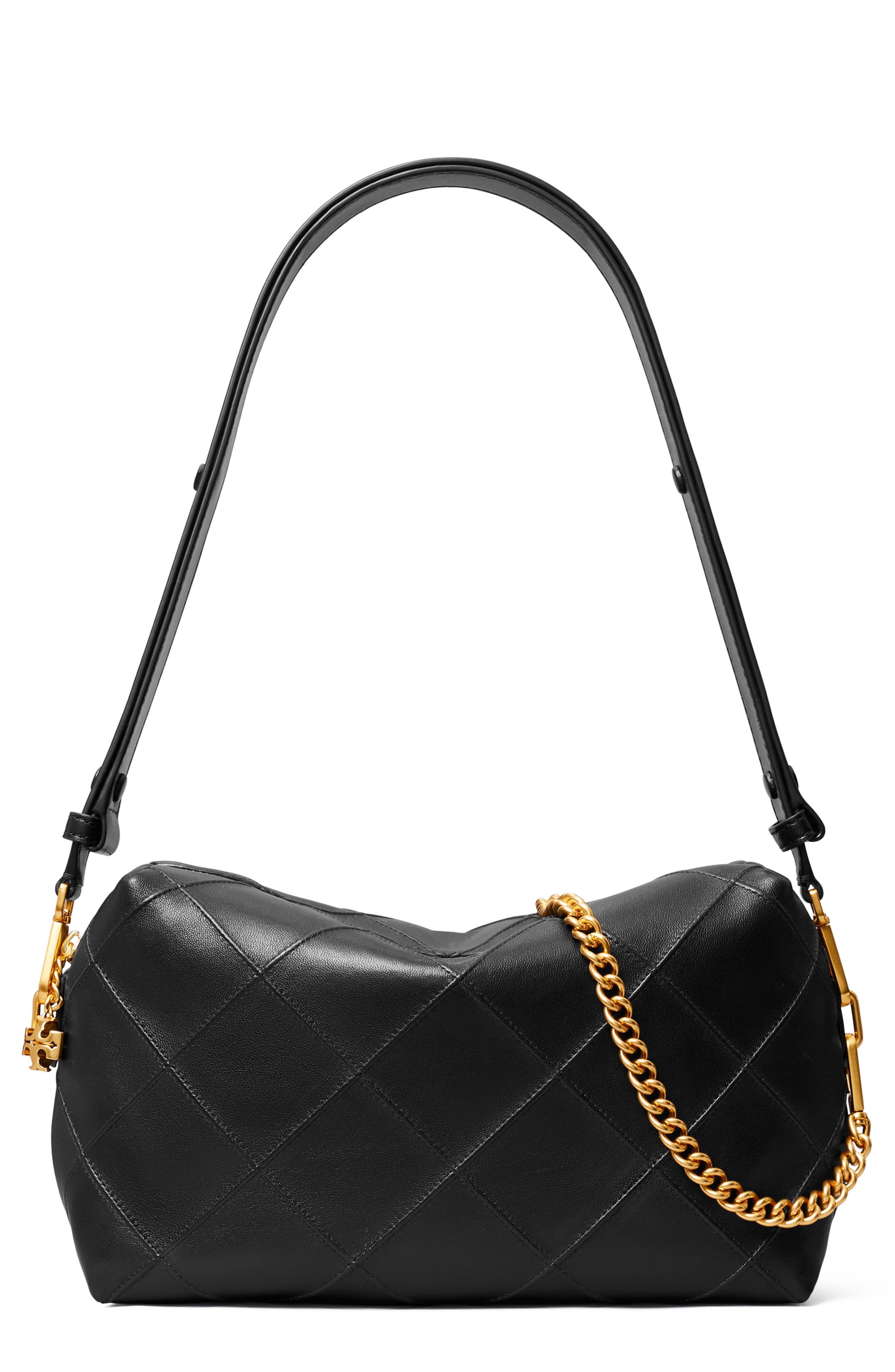 Large Fleming Leather Crossbody, Main, color, BLACK