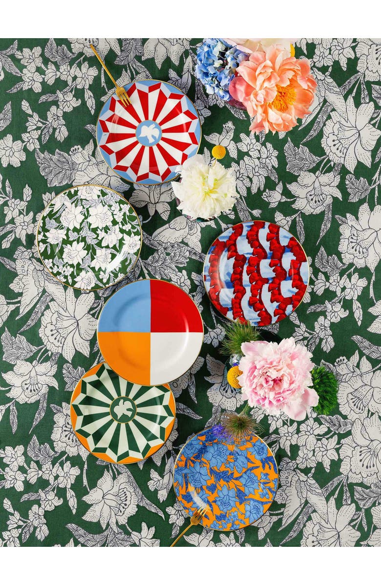 La DoubleJ Dessert Plates Set Of 2 Roman Dove Vino Red, Alternate, color, Roman Dove Vino Red