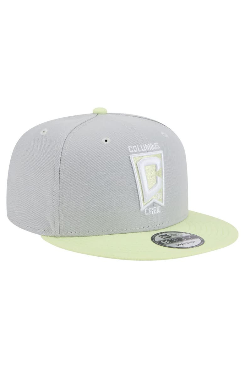 Men's New Era Gray Columbus Crew Color Pack Two-Tone 9FIFTY Snapback Hat, Alternate, color, Gray