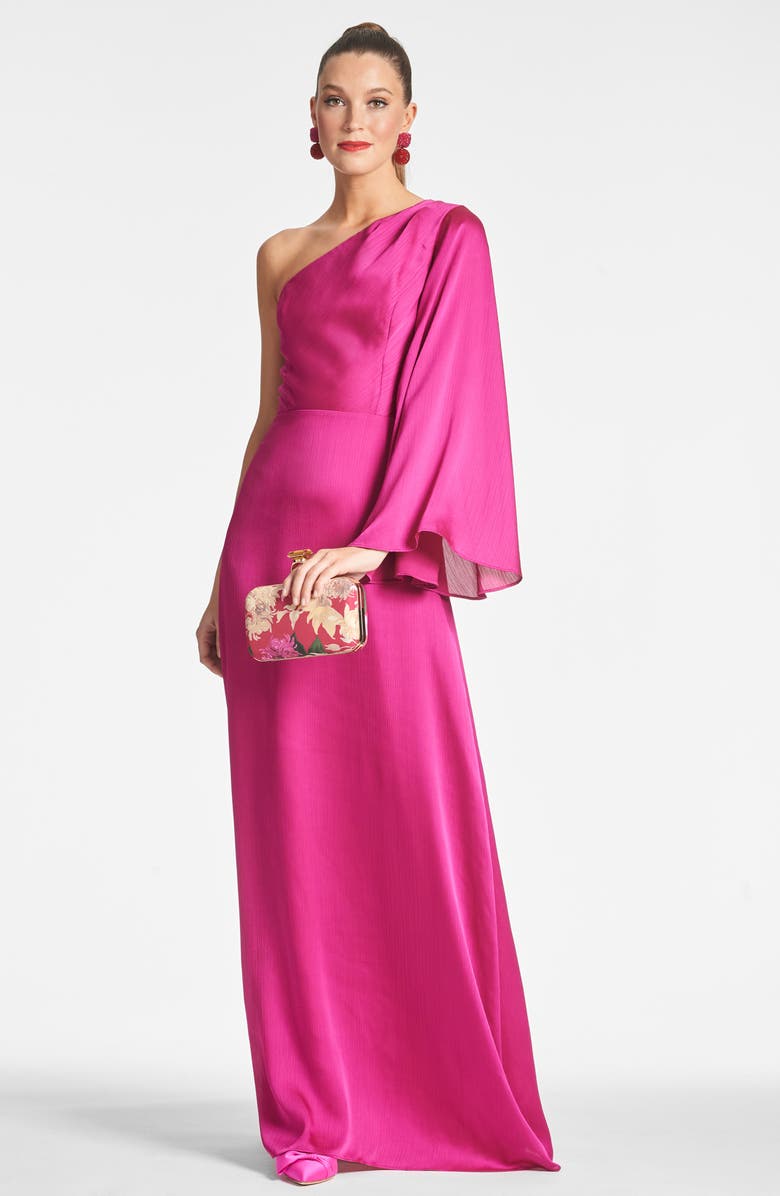 Sachin & Babi Keely Crinkle Georgette Gown, Alternate, color,