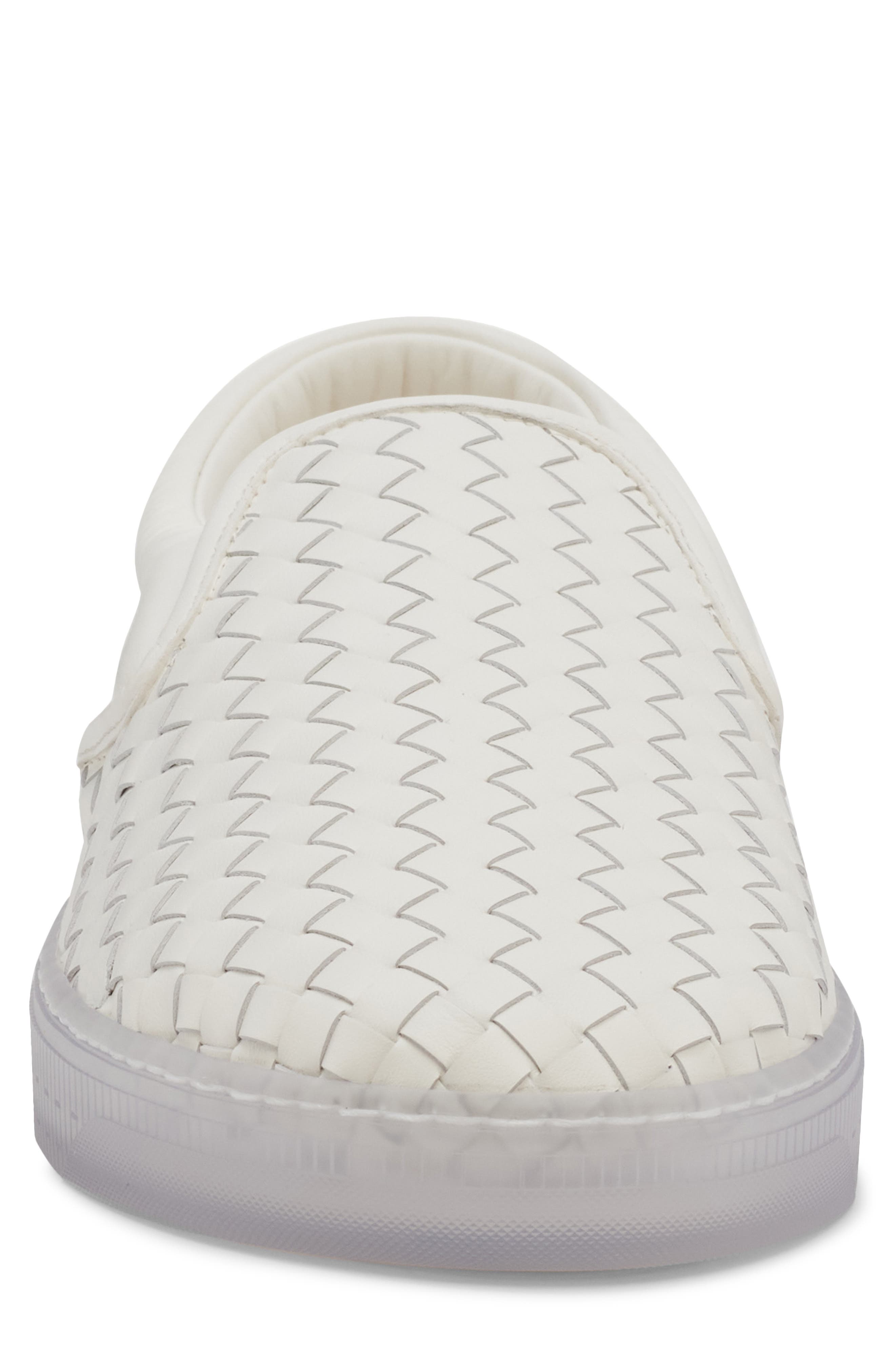 Serena Woven Leather Slip-On Sneaker, Alternate, color, 9117 ALABASTER