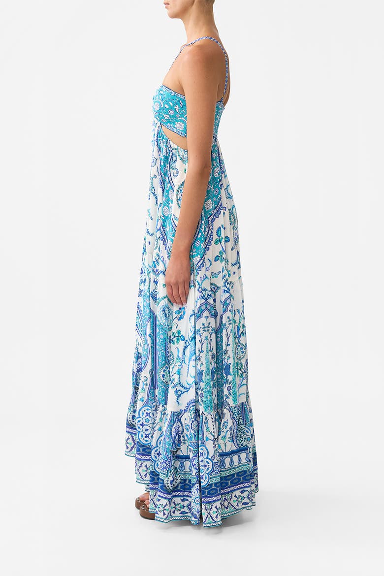 Gathered Cut Out Dress Isnik Lullaby, Alternate, color, Isnik Lullaby