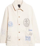 KURO x Maison Kitsuné Hand Painted Postcard Denim Chore Jacket