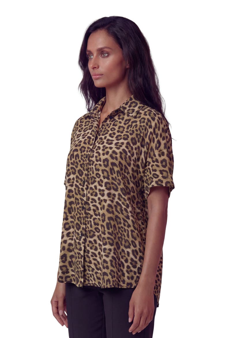 Leopard Womens Printed Shirt, Alternate, color, LEOPARD BROWN