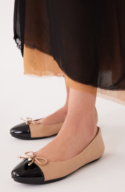 Anne Klein Luci Cap Toe Ballet Flat In Multi