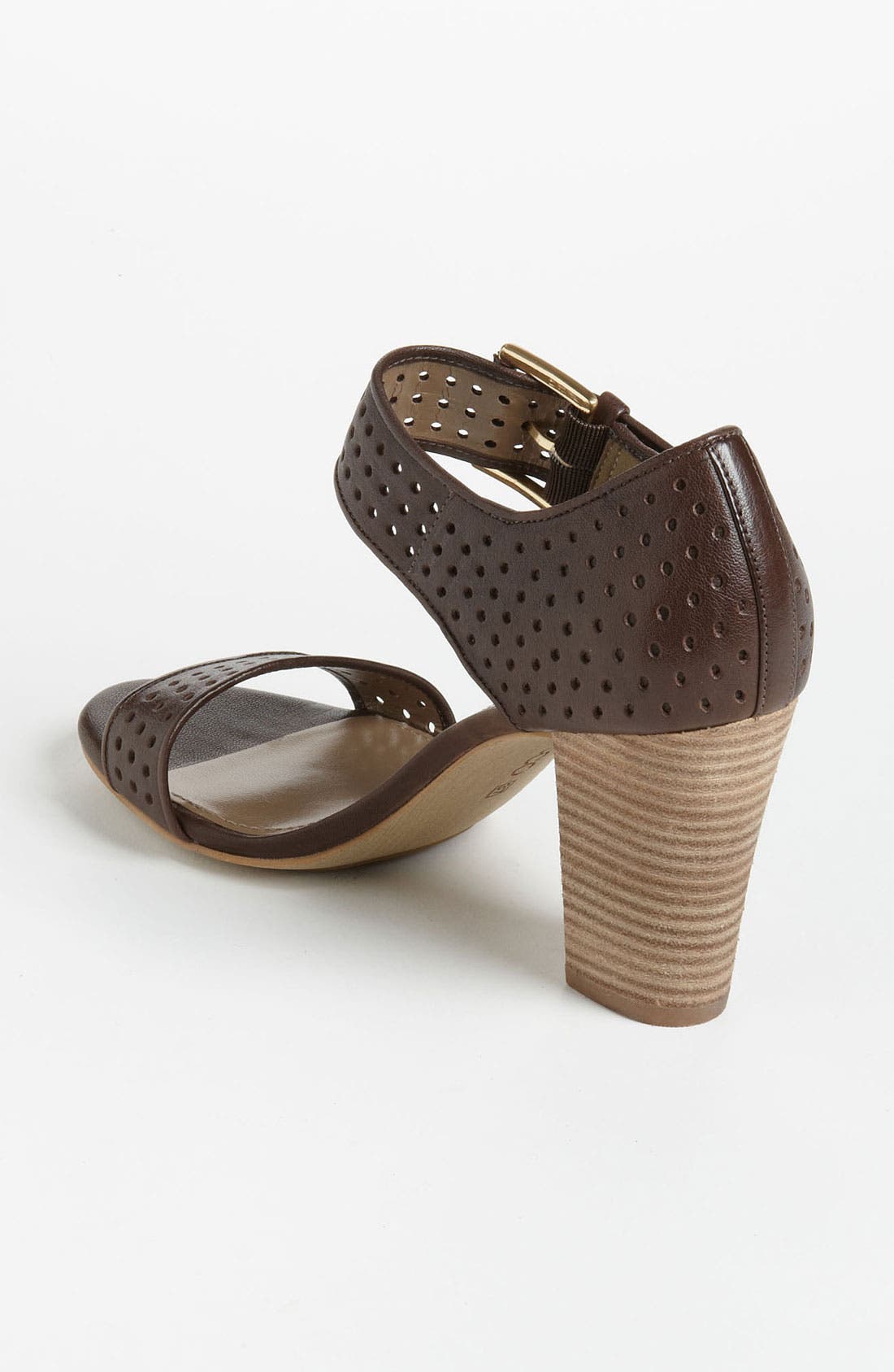 'Omak' Perforated Sandal, Alternate, color, ESPRESSO